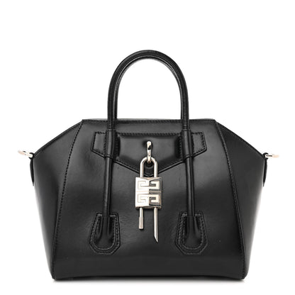 Givenchy Box Calfskin Mini Lock Antigona Shoulder Bag Black 1 of 21