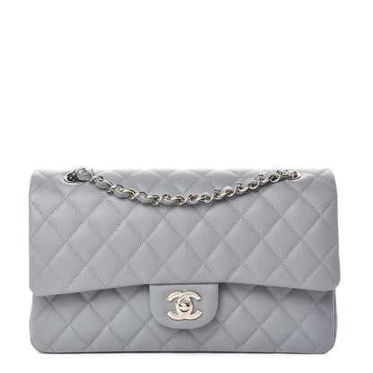 Chanel Caviar Quilted Medium Double Flap Grey 1 of 10
