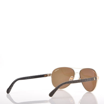 Chanel Pilot Quilting Sunglasses 4207 Gold 4 of 8