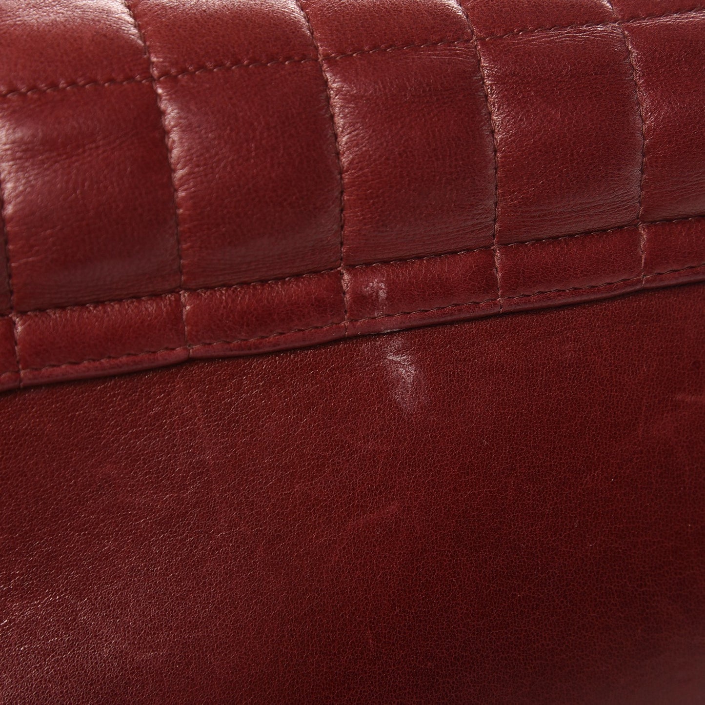 Lambskin Chocolate Bar Accordion Mademoiselle Flap Red
