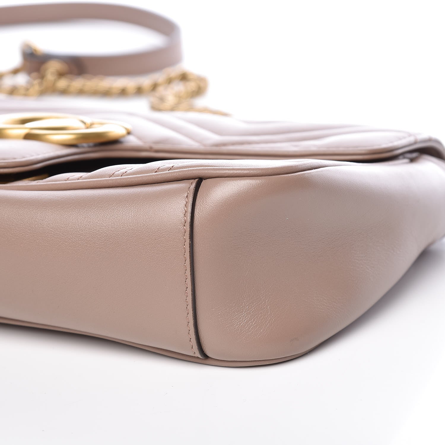 Gucci Calfskin Matelasse Small GG Marmont Shoulder Bag Porcelain Rose 9 of 14