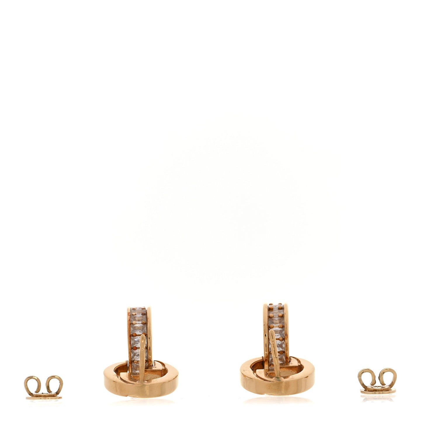 Brass Crystal Blondie Intertwined Earrings Light Gold