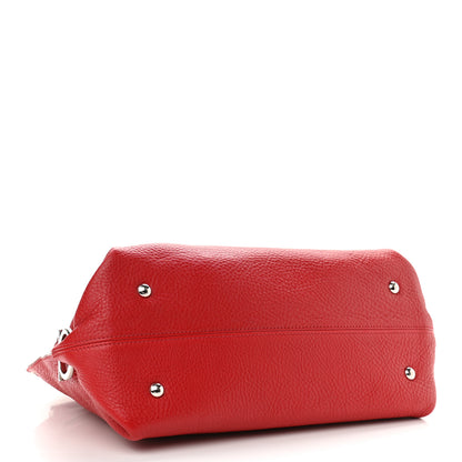 Salvatore Ferragamo Grained Calfskin Sofia Satchel Red 4 of 9
