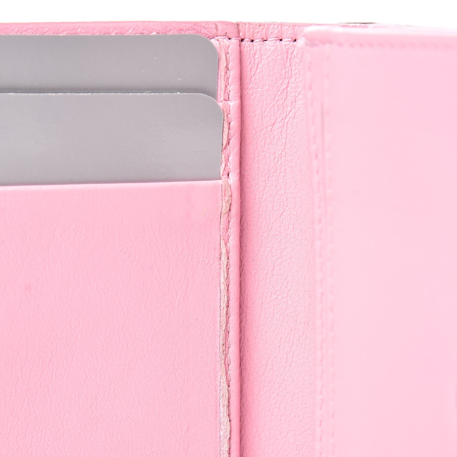 Christian Dior Lambskin Cannage Bi-Color Small Lady Dior Flap Card Holder Black Pink 9 of 9