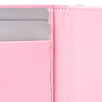 Christian Dior Lambskin Cannage Bi-Color Small Lady Dior Flap Card Holder Black Pink 9 of 9
