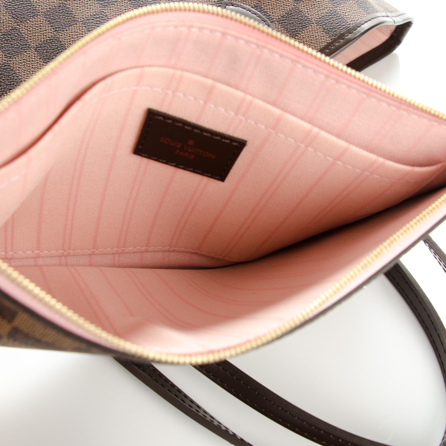 Louis Vuitton Damier Ebene Neo Neverfull MM Rose Ballerine 10 of 10