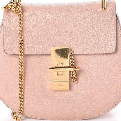 Chloe Grained Lambskin Mini Drew Shoulder Bag Cement Pink 7 of 9