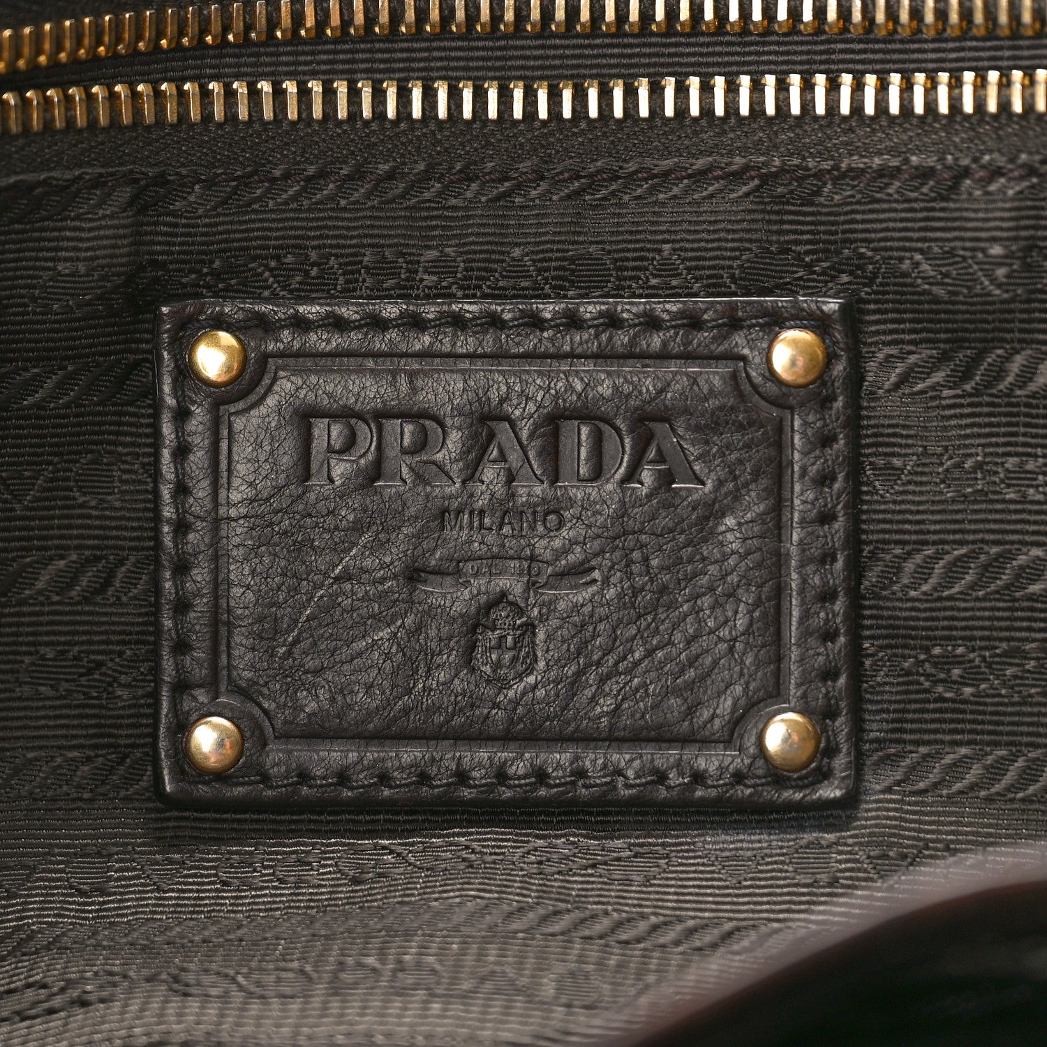 Prada Glace Calf Large Dome Satchel Brown 6 of 12