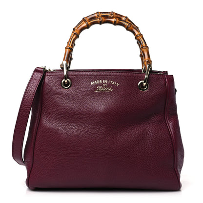 Gucci Calfskin Small Bamboo Shopper Tote Burgundy 1 of 9