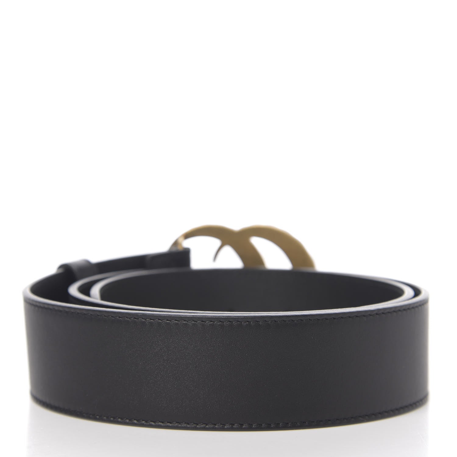 Gucci Moon Calfskin Pearl Double G 40mm Belt 85 34 Black Cream 2 of 5