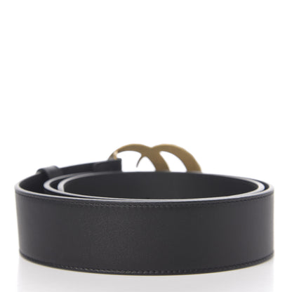 Gucci Moon Calfskin Pearl Double G 40mm Belt 85 34 Black Cream 2 of 5