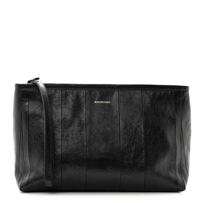Balenciaga Agneau Arena Large Barbes Z Pouch with Handle Black 1 of 10