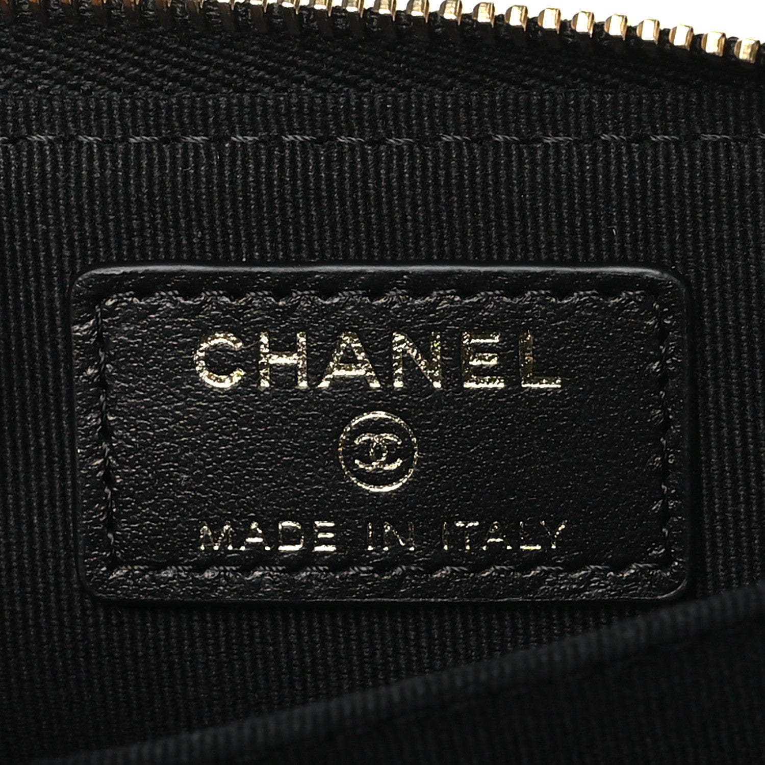 Chanel Shiny Lambskin Quilted Textured CC Zip Coin Purse Black 6 of 9
