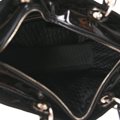 Christian Dior CHRISTIAN DIOR Patent Cannage Large Lady Dior Black 5 of 11
