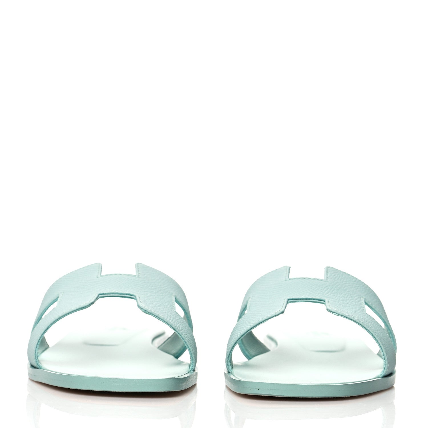 Hermes Epsom Oran Sandals 39 Vert Embrun 2 of 10