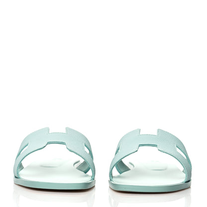 Hermes Epsom Oran Sandals 39 Vert Embrun 2 of 10