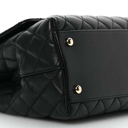 Chanel Caviar Quilted Small Coco Handle Flap Black 12 of 14