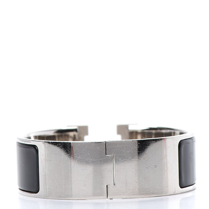 Hermes Enamel Wide Clic Clac H Bracelet PM Black 3 of 4