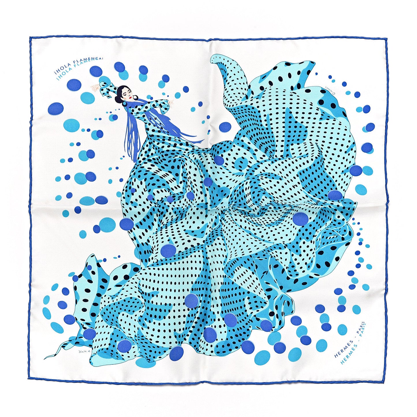 Silk Hola Flamenca Pocket Square