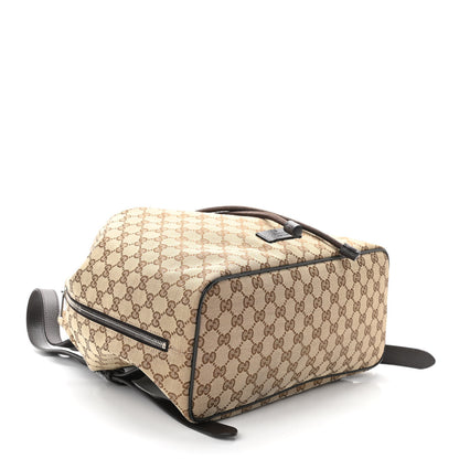 Gucci Monogram Dollar Calfskin O Drawstring Backpack Beige Ebony Testa di Moro Dark Chocolate 4 of 12