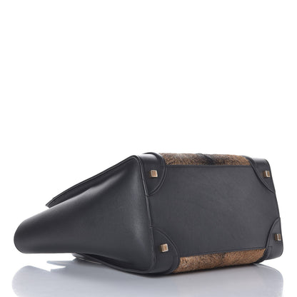 Celine Smooth Calfskin Goat Fur Mini Luggage Brown 4 of 7