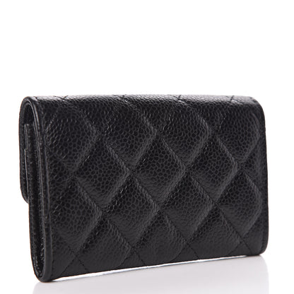 Chanel Caviar Quilted Flap Card Holder Black 3 of 9