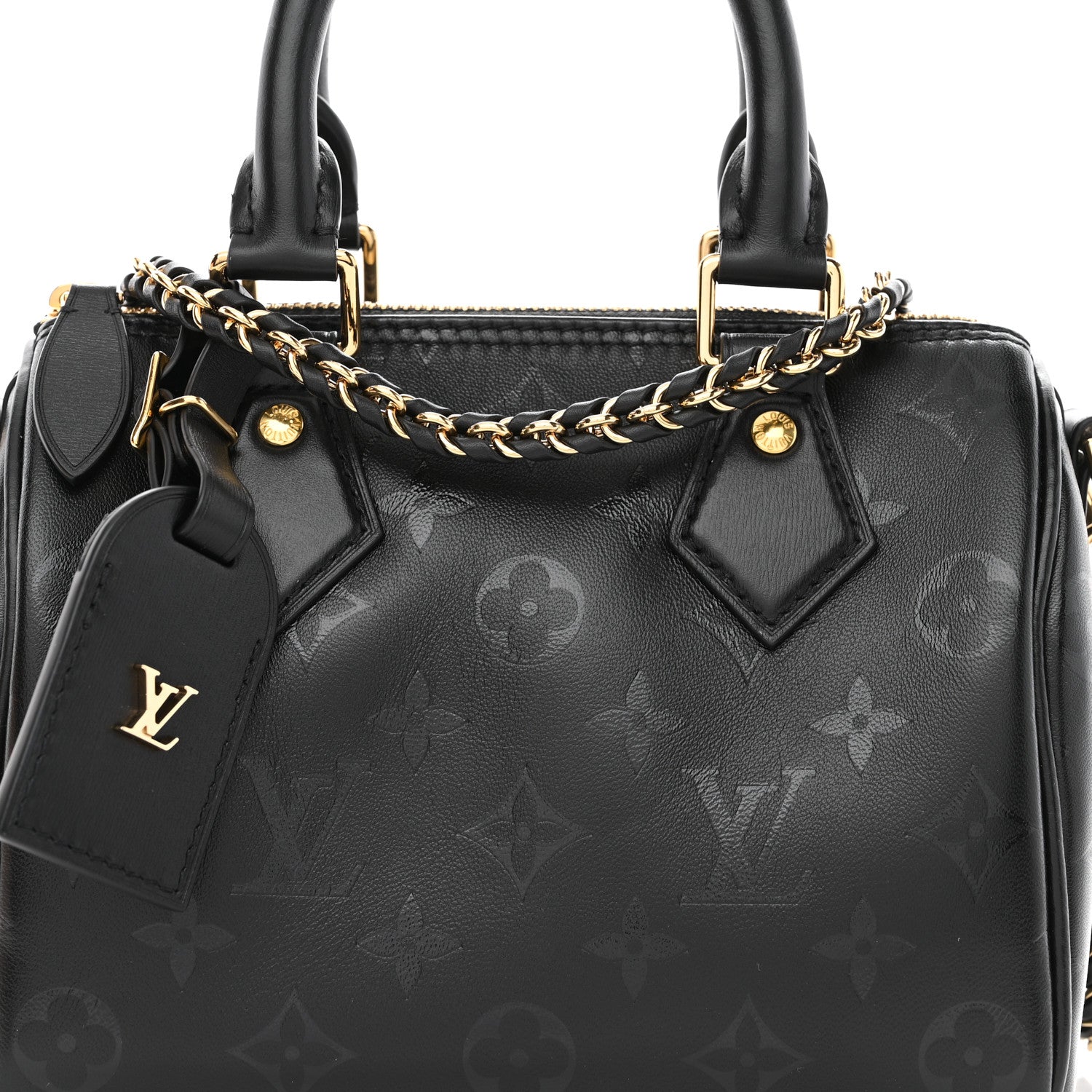 Louis Vuitton Monogram Ink Speedy BB Black 6 of 9