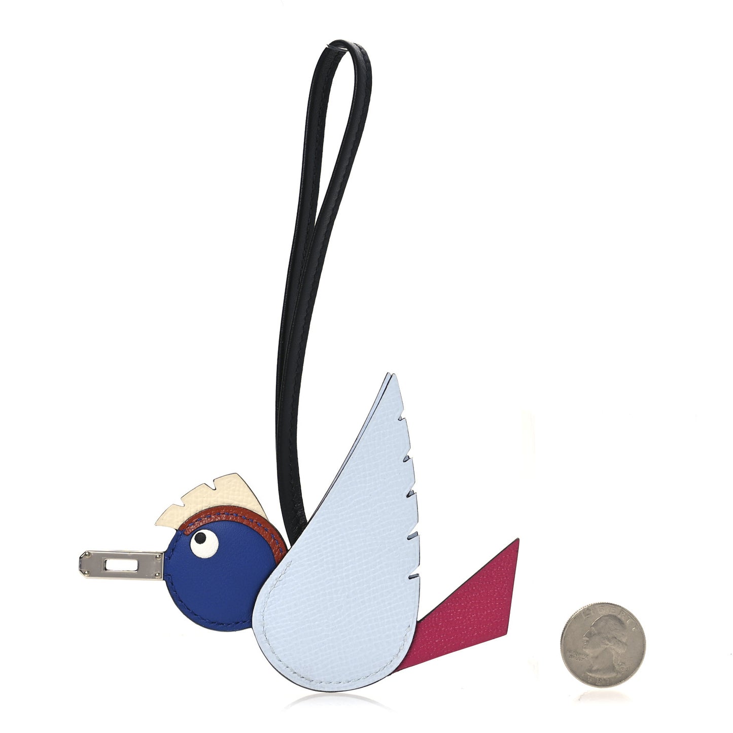 Epsom Swift Chevre Mysore Birdy Bag Charm Bleu Brume Rose Mexico Bleu Royal Cuivre Nata Black