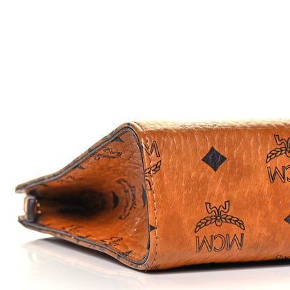 MCM Visetos Medium Zip Pouch Cognac 11 of 13