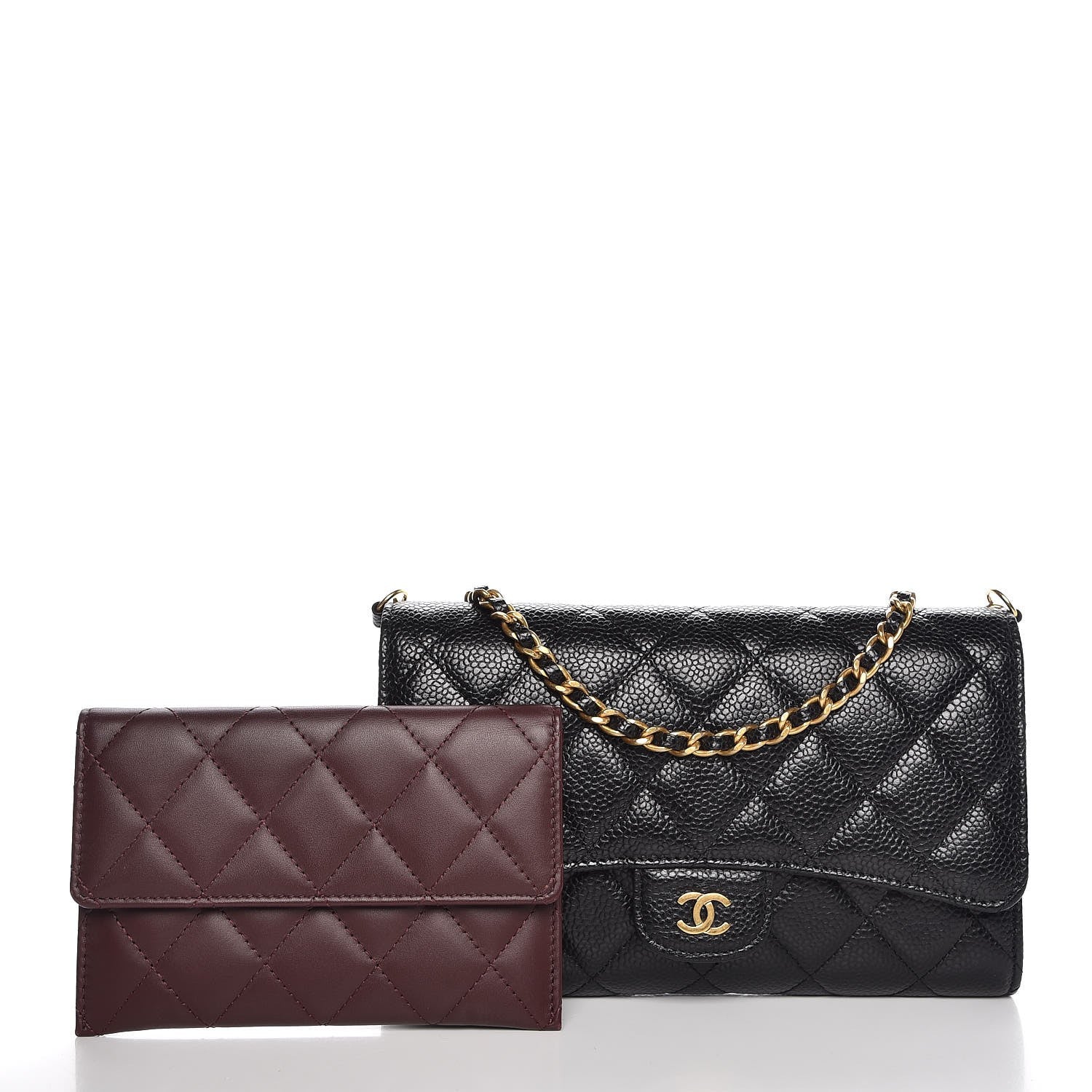 Chanel Caviar Quilted Wallet on Removable Chain Black 5 of 11
