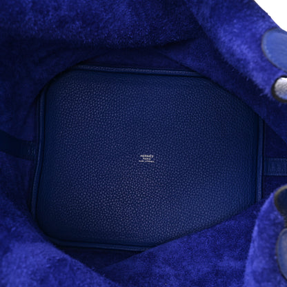 Hermes Taurillon Clemence Picotin Lock 26 GM Bleu Electrique 5 of 10