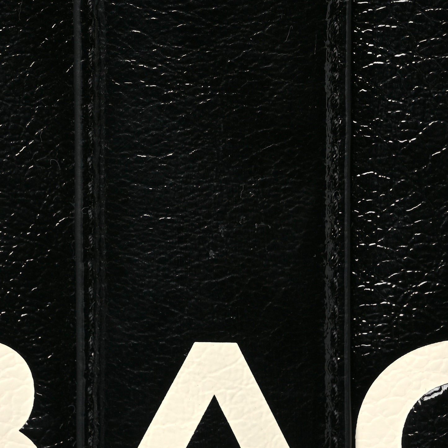 Shiny Calfskin Faux Shearling Large The Traveler Tote Bag Black