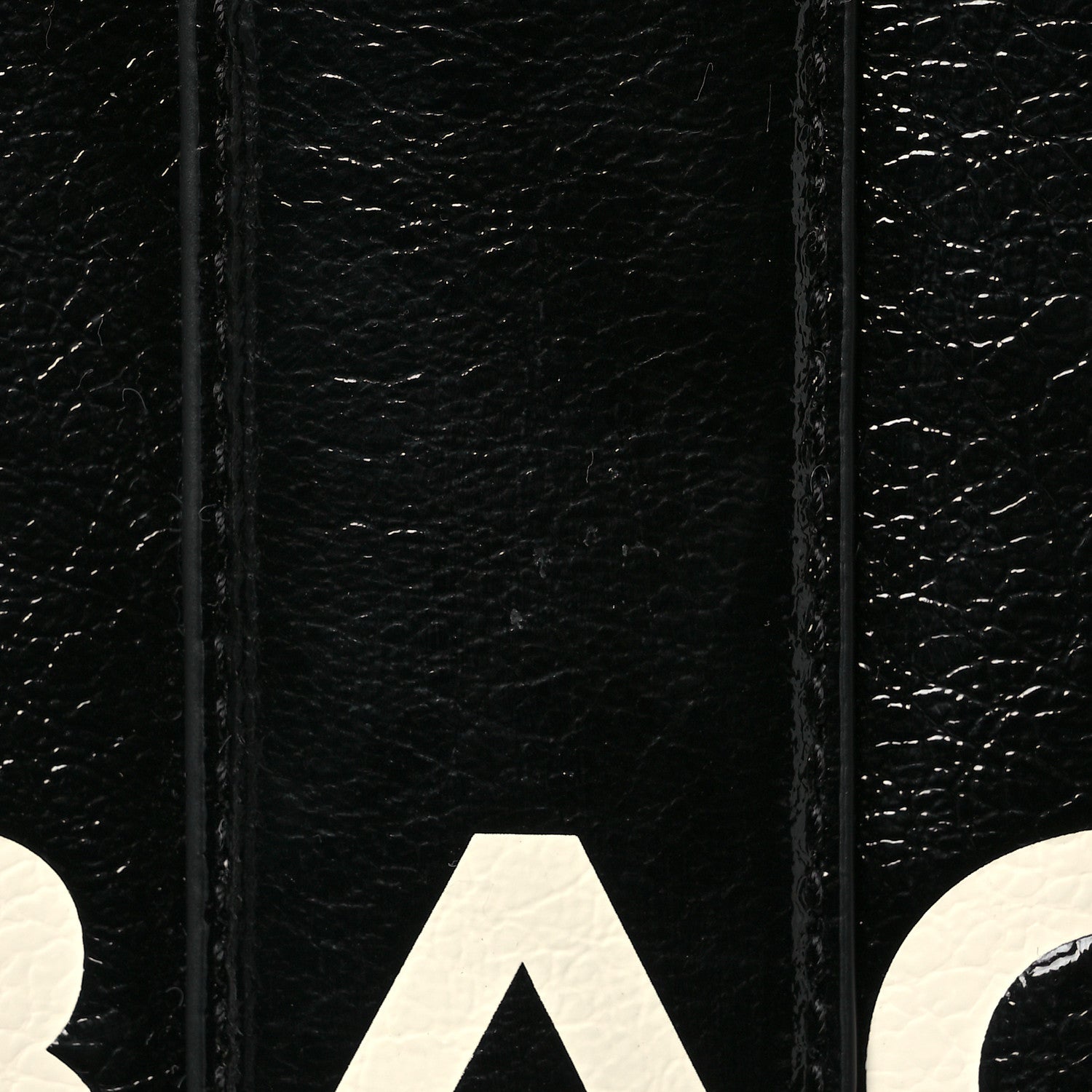 Marc Jacobs Shiny Calfskin Faux Shearling Large The Traveler Tote Bag Black 12 of 12