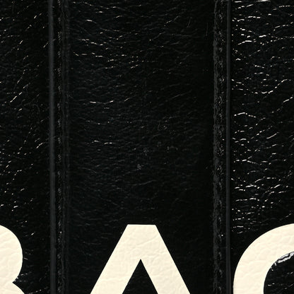 Marc Jacobs Shiny Calfskin Faux Shearling Large The Traveler Tote Bag Black 12 of 12