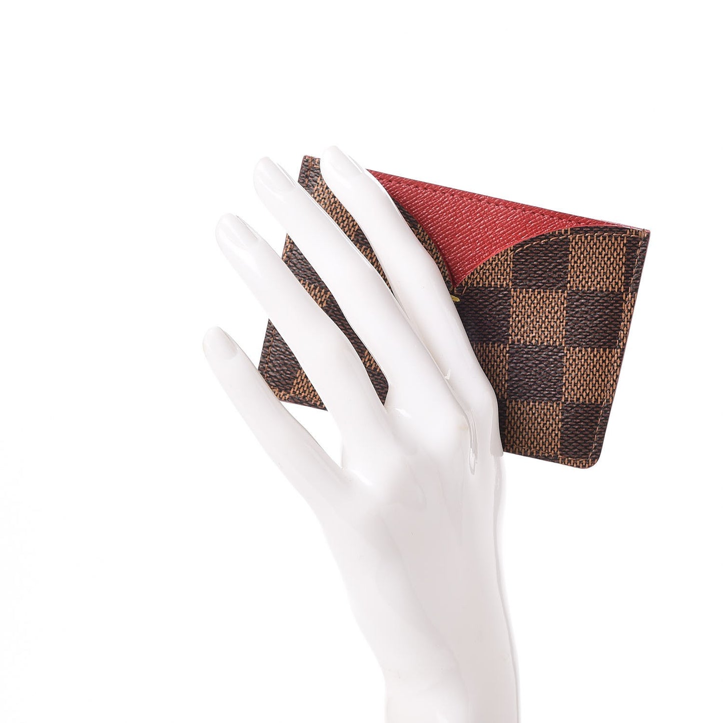 Damier Ebene Caissa Card Holder Cherry