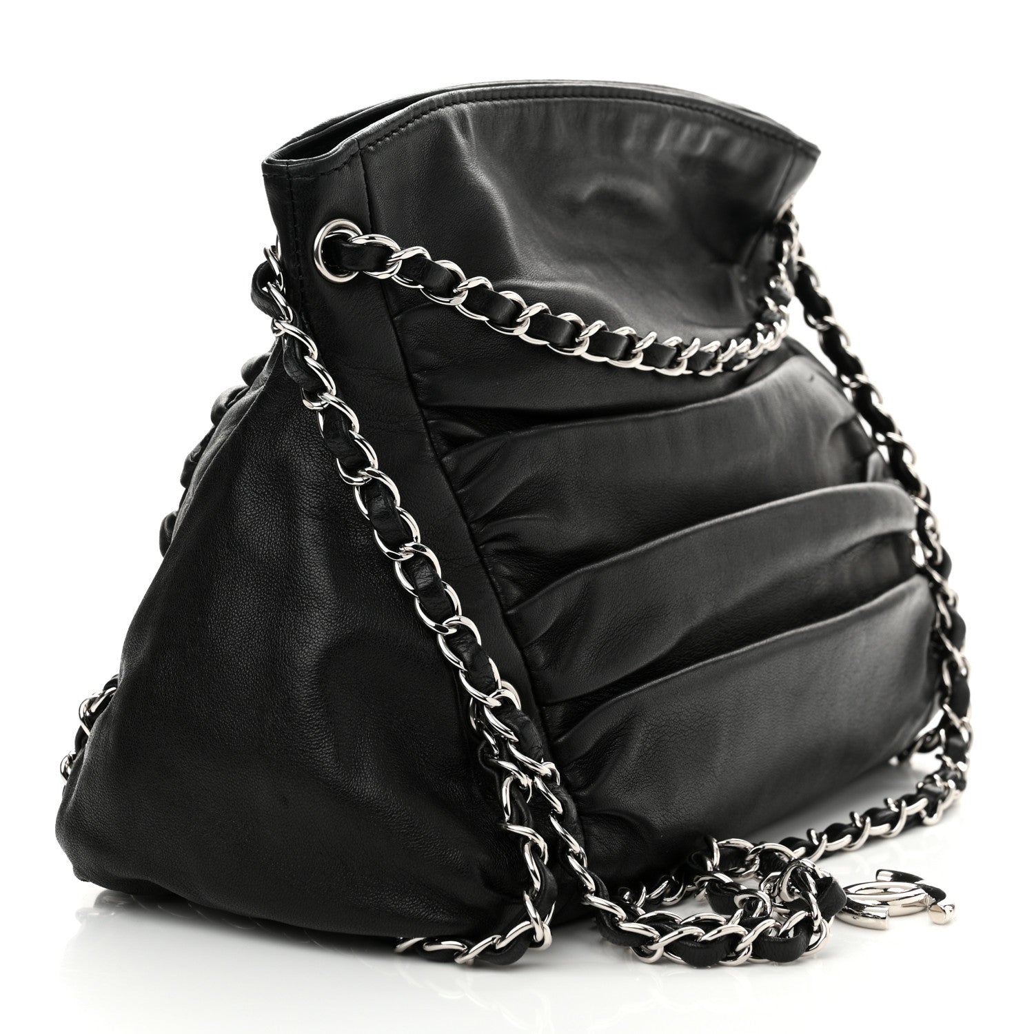 Chanel Lambskin Small Sharpei Shoulder Bag Black 3 of 10