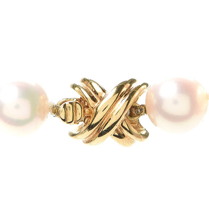 Tiffany 18K Yellow Gold Akoya Pearl 7.5mm Signature Strand Necklace 4 of 7