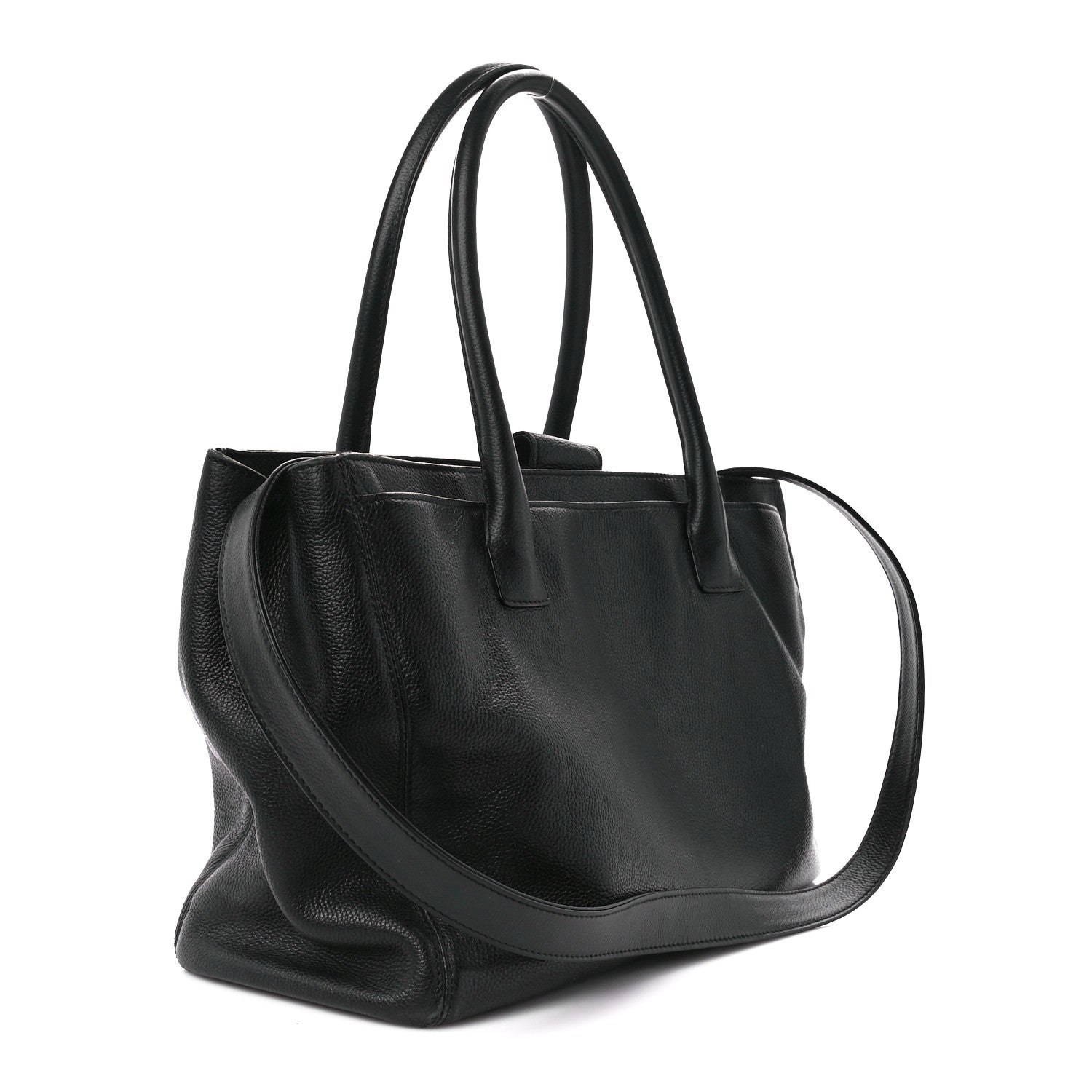 Chanel Calfskin Cerf Executive Shopper Tote Black 3 of 18