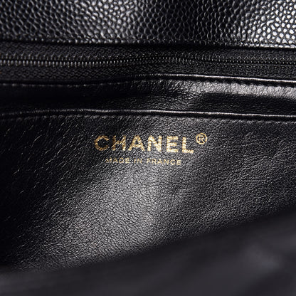 Chanel Caviar Quilted Jumbo Single Flap Black 6 of 13