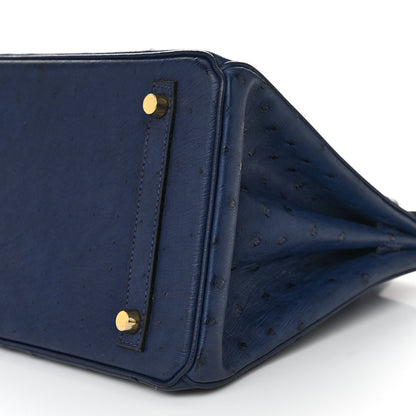 Hermes Ostrich Birkin 30 Bleu Iris 25 of 30