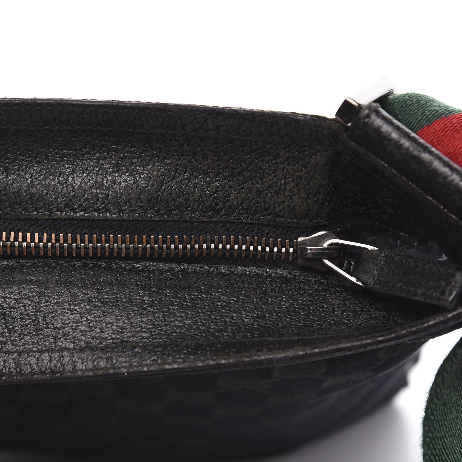 Gucci Monogram Web Medium Double Pocket Messenger Bag Black 9 of 14
