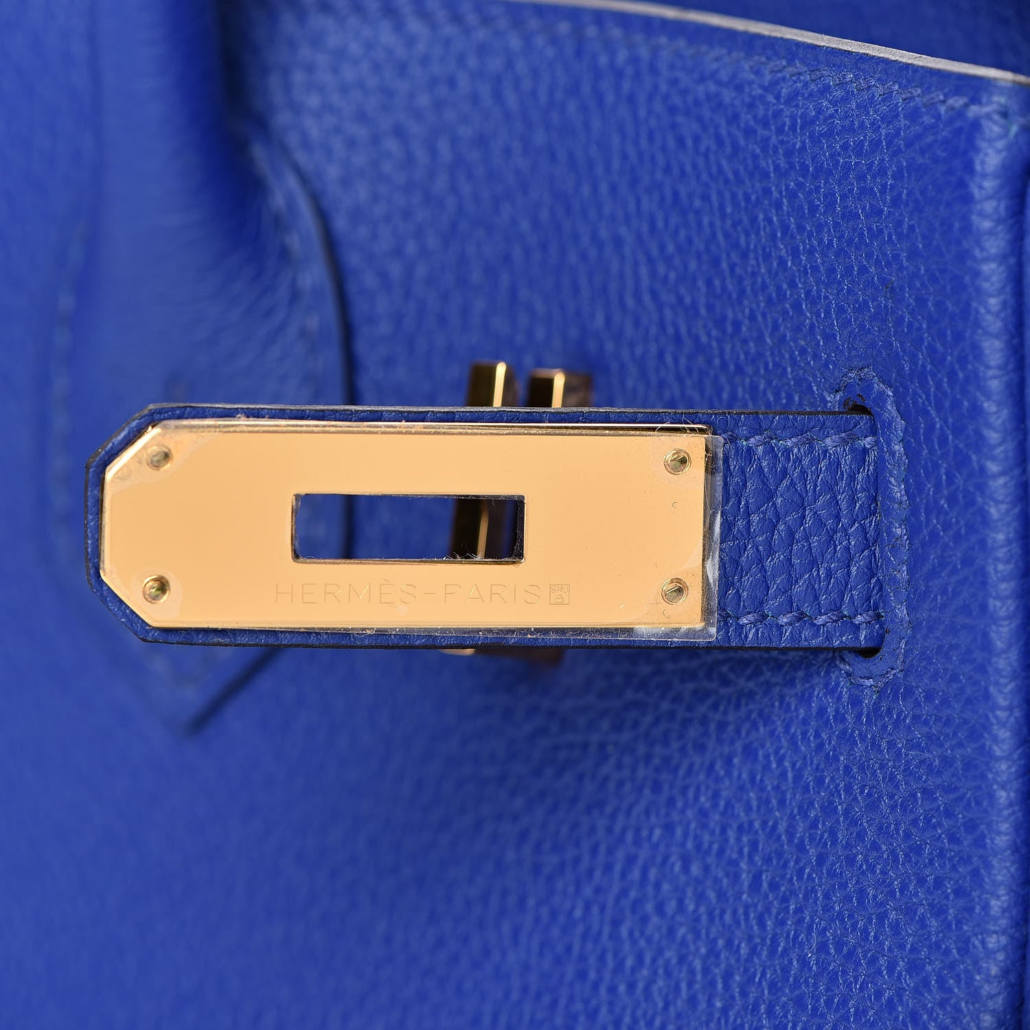 Hermes Togo Birkin 30 Bleu Electrique 26 of 31