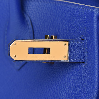 Hermes Togo Birkin 30 Bleu Electrique 26 of 31