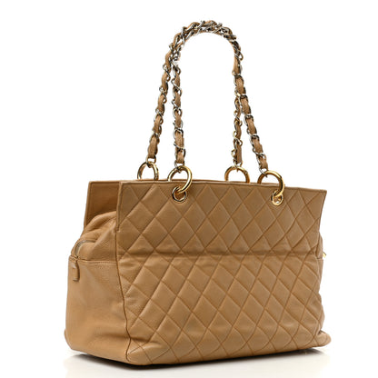 Chanel Caviar Quilted Grand Timeless Tote GTT Beige 2 of 14