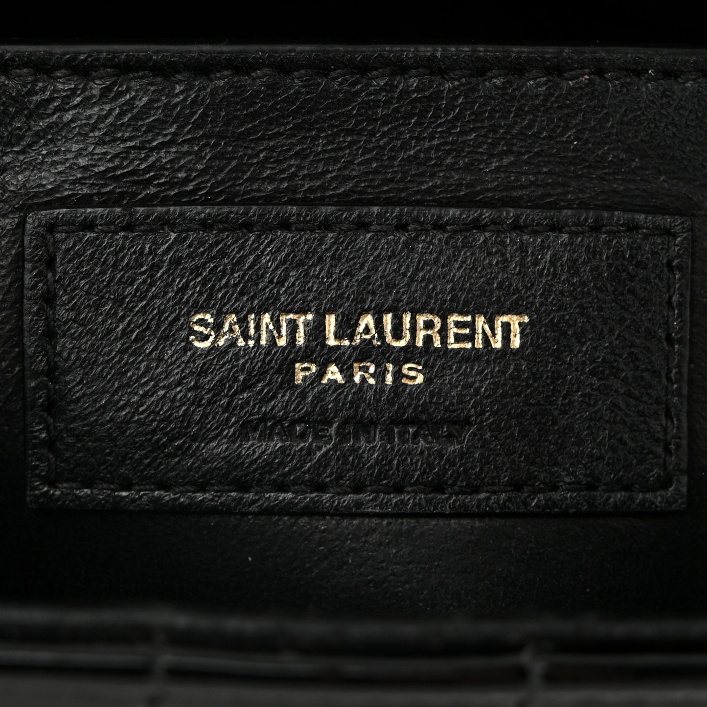 Patent Calfskin Matelasse Monogram Medium Vicky Chain Bag Black