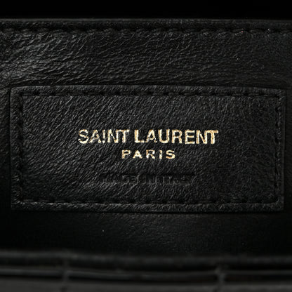 Saint Laurent Patent Calfskin Matelasse Monogram Medium Vicky Chain Bag Black 5 of 10