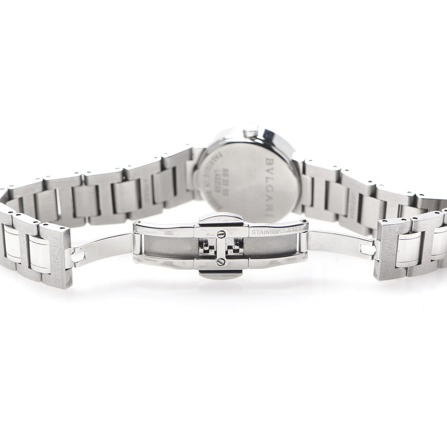 Stainless Steel Diamond 23mm Quartz Watch Black
