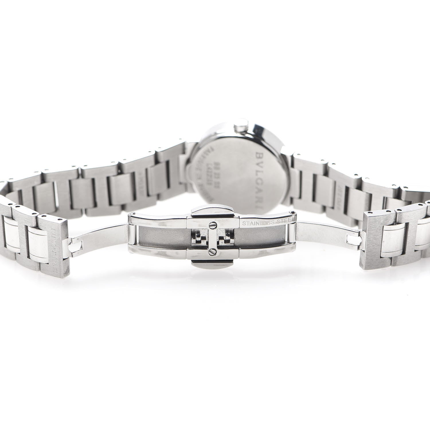 Bulgari Stainless Steel Diamond 23mm Quartz Watch Black 6 of 6