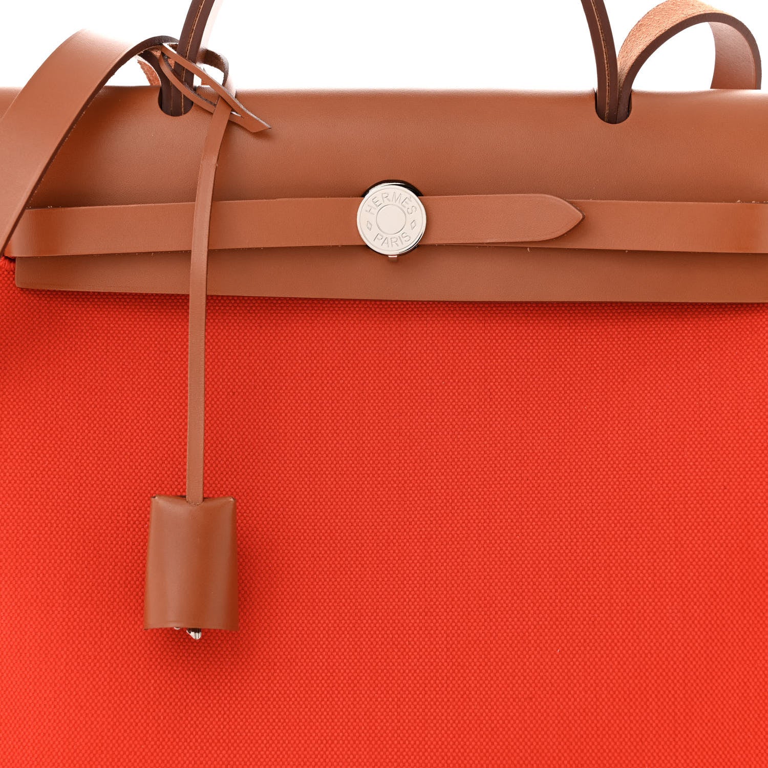 Hermes Vache Hunter Toile Herbag Zip 31 PM Capucine Fauve 9 of 12