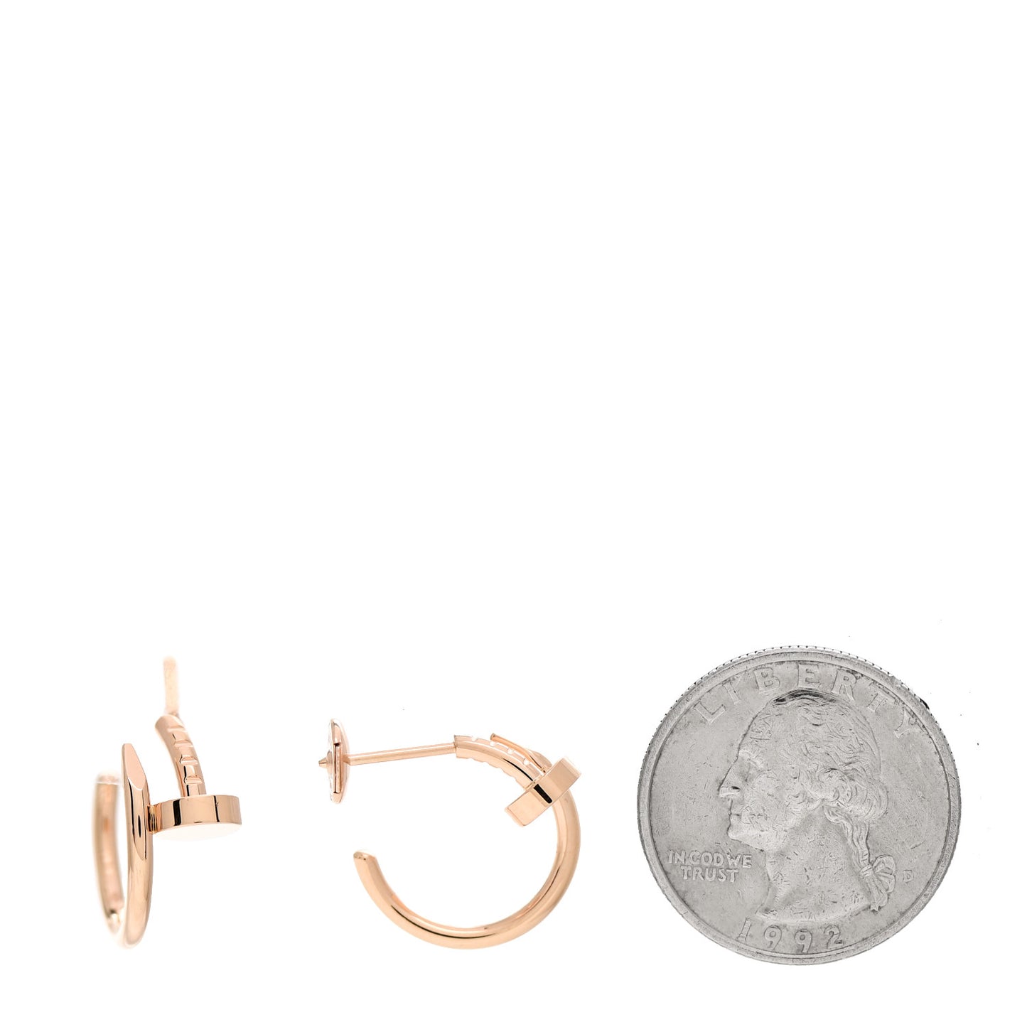 18K Pink Gold Juste Un Clou Hoop Earrings